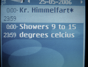 A weather calendar